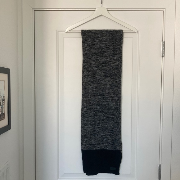 Timberland Other - Timberland Men’s Marled Ribbed Scarf, One Size, Black Grey, Cotton Wool Blend